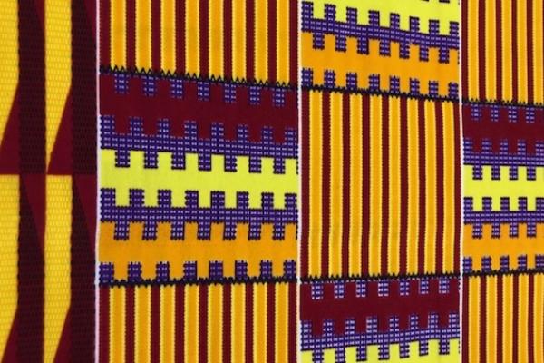 ORANGE-RED kente